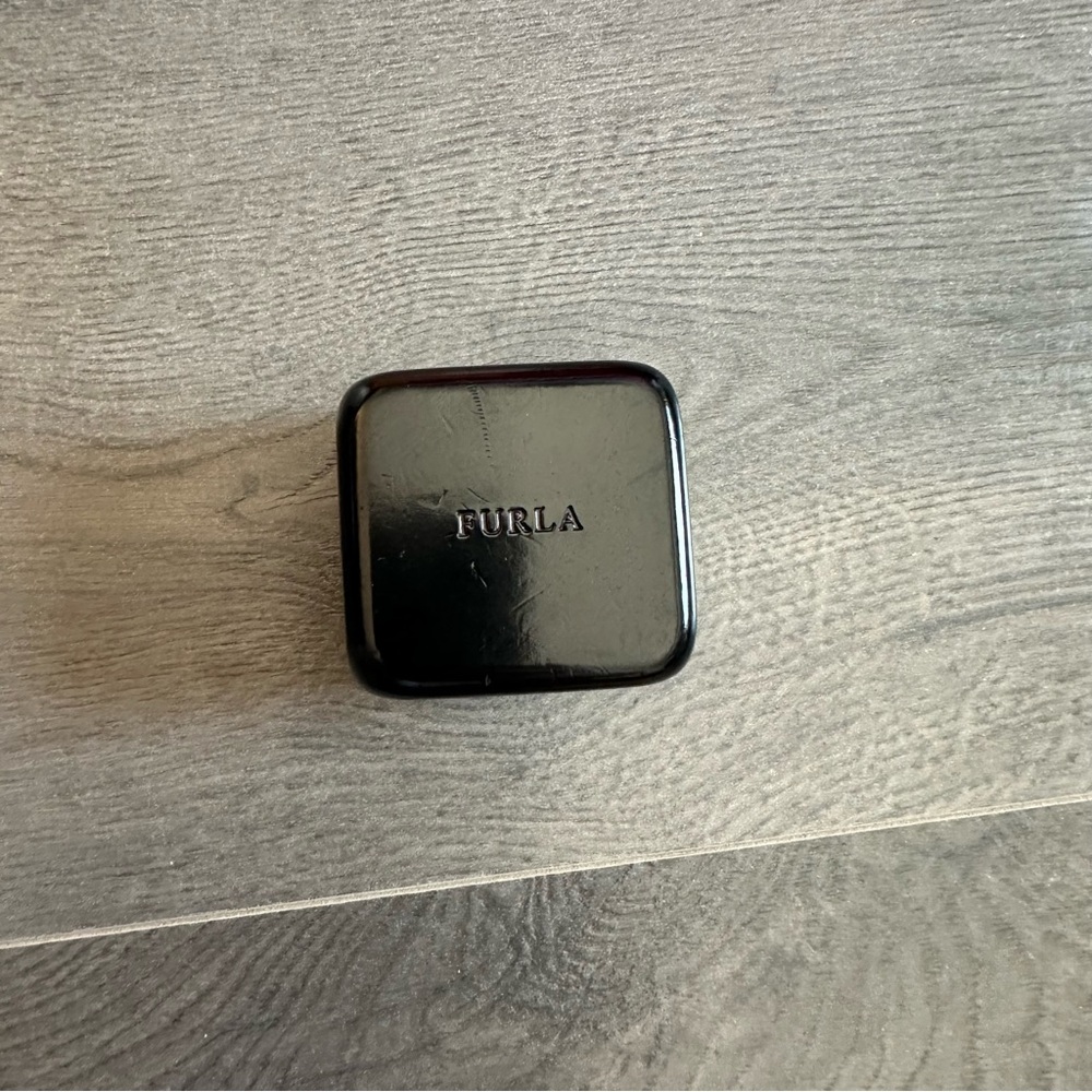 VTG Furla black patent leather ring box